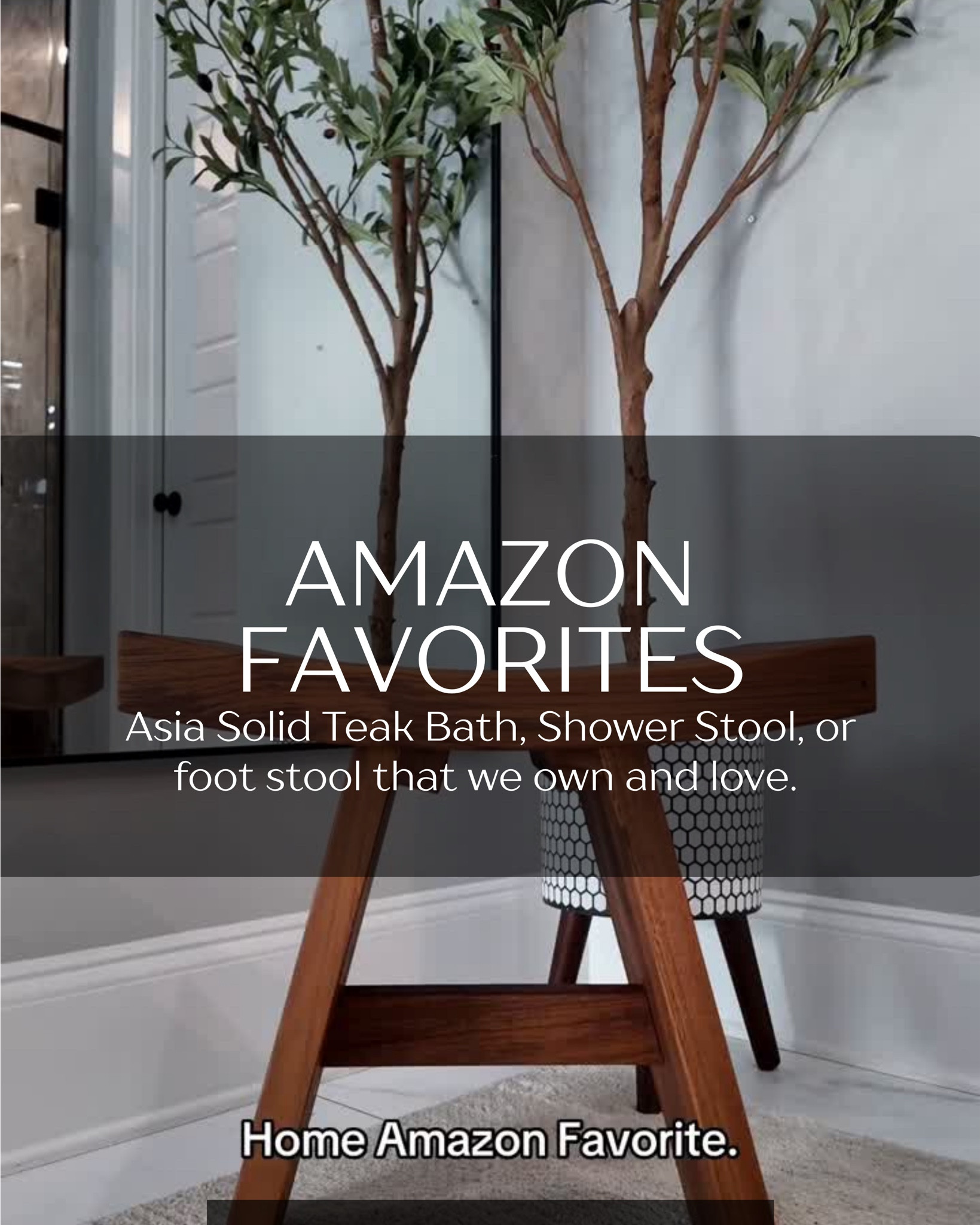 Make your bathroom or shower feel like a spa 🤎

This solid teak shower stool from Amazon is one of those pieces that instantly elevates your space.

I’m not a tub bath girl, but I still wanted that spa feel — and this did it. The quality is so good. Heavy, solid Asia teakwood, water-resistant, and built to actually last.

Size: approx. 18” wide — the perfect scale for a shower, beside a tub, or tucked into a corner without taking up too much space.

What I love:
– Solid + sturdy (not flimsy) 💪🏽
– Warm wood tone that softens the space ✨
– Made for wet areas 💧
– Easy to assemble ✔️

Use it in the shower, beside the tub for towels, or styled in a corner for that layered, high-end look.

I linked the exact one we have, similar options in different colors, the cleaner for maintenance, and everything you see styled here.

We’ve have it, we use it, and we love!

#AmazonHomeFinds
#BathroomStyling
#SpaBathroom
#TeakWood
#HomeDetails



#LTKHome