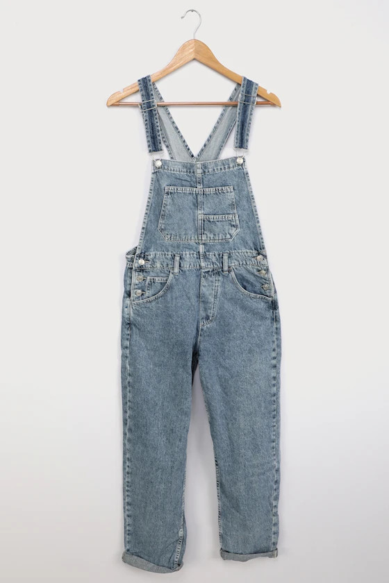 Ziggy Medium Wash Denim Overalls | Lulus (US)