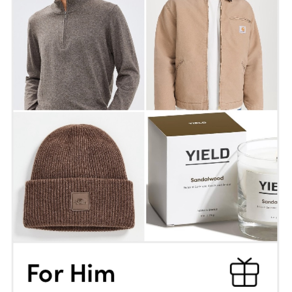 Gifts for Him! Boyfriend gifts. Partner gifts. Dad gifts. Brother gifts. 

Shop the entire gift guide on my LTK page

Amazon 
Target
Lululemon
Gap
Banana Republic 
Shopbop
Sales


#LTKCyberWeek #LTKHoliday #LTKGiftGuide