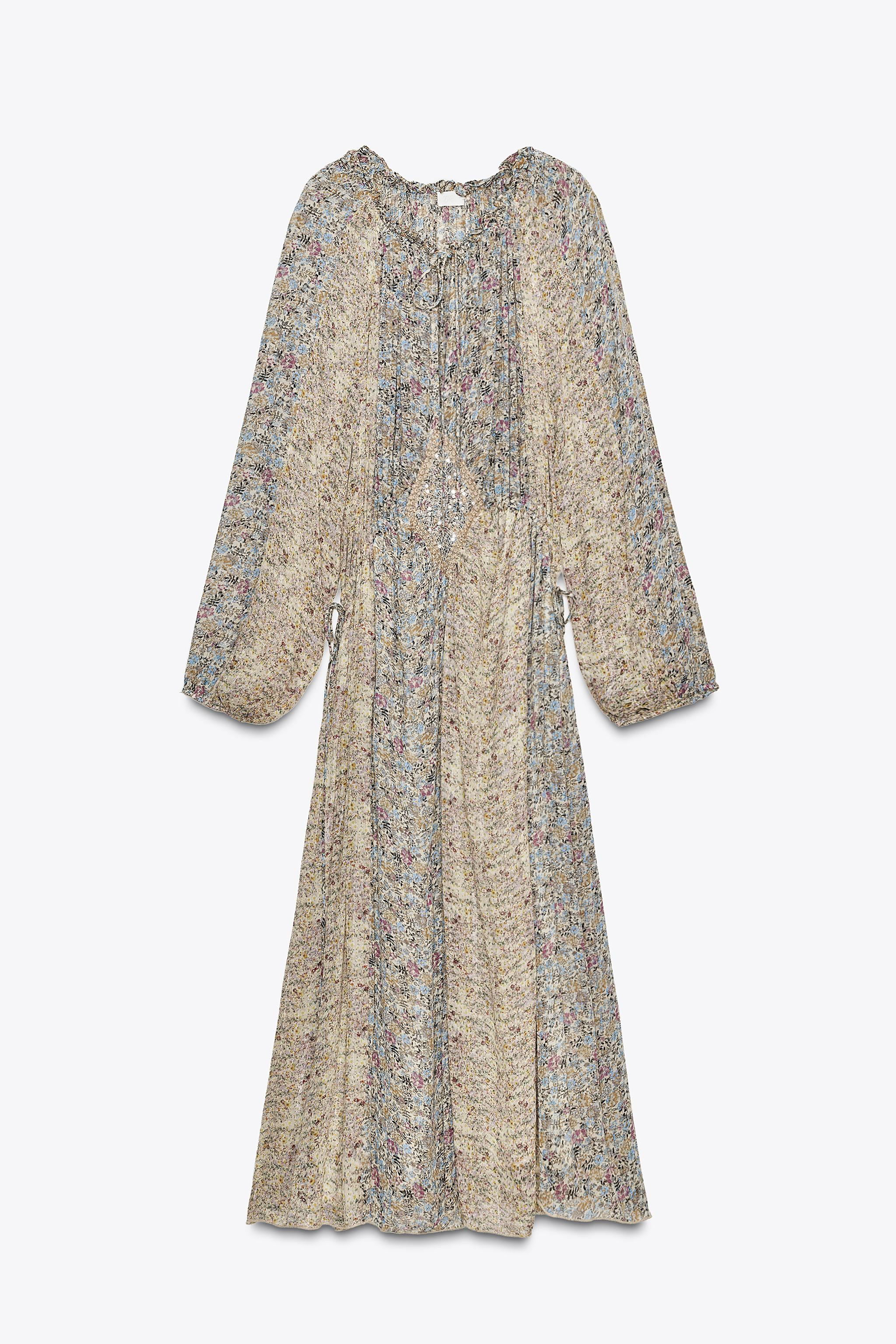 ZW COLLECTION METALLIC THREAD DRESS | Zara US