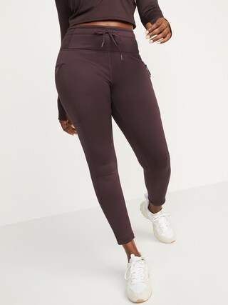 High-Waisted CozeCore Fleece-Lined Performance Leggings for Women | Old Navy (CA)