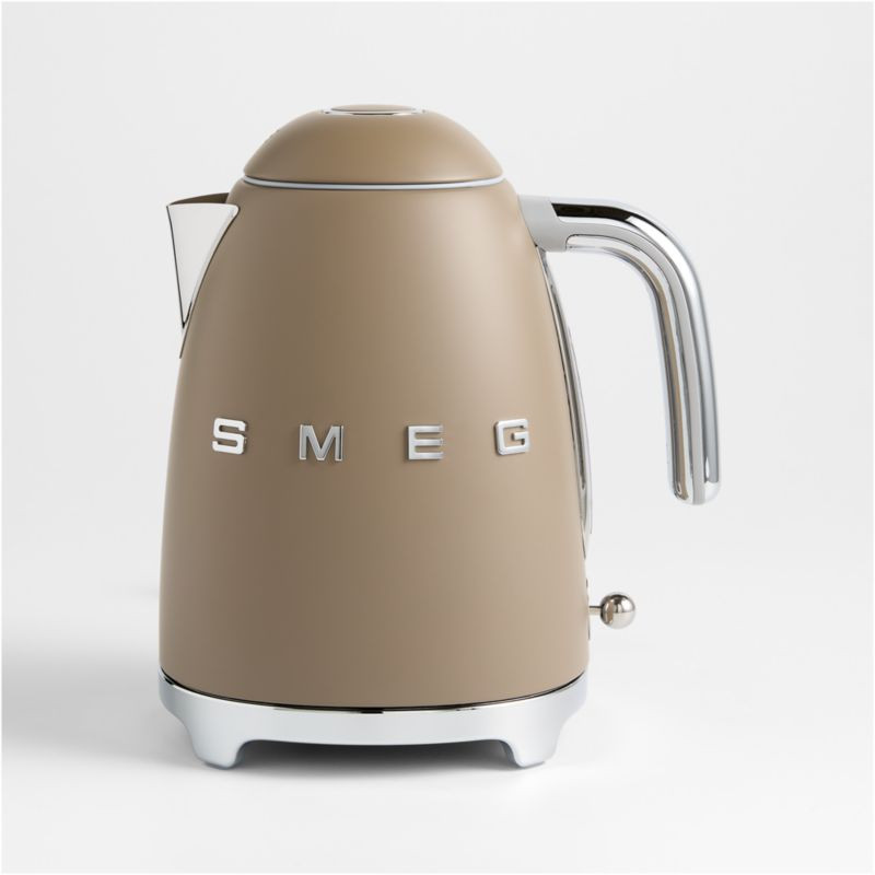 SMEG Matte Mocha Retro Electric Tea Kettle + Reviews | Crate & Barrel | Crate & Barrel