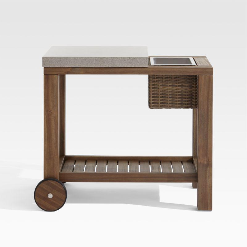 Abaco Outdoor Bar Cart + Reviews | Crate & Barrel | Crate & Barrel