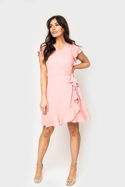 Surplice Ruffle Dress | Gibson