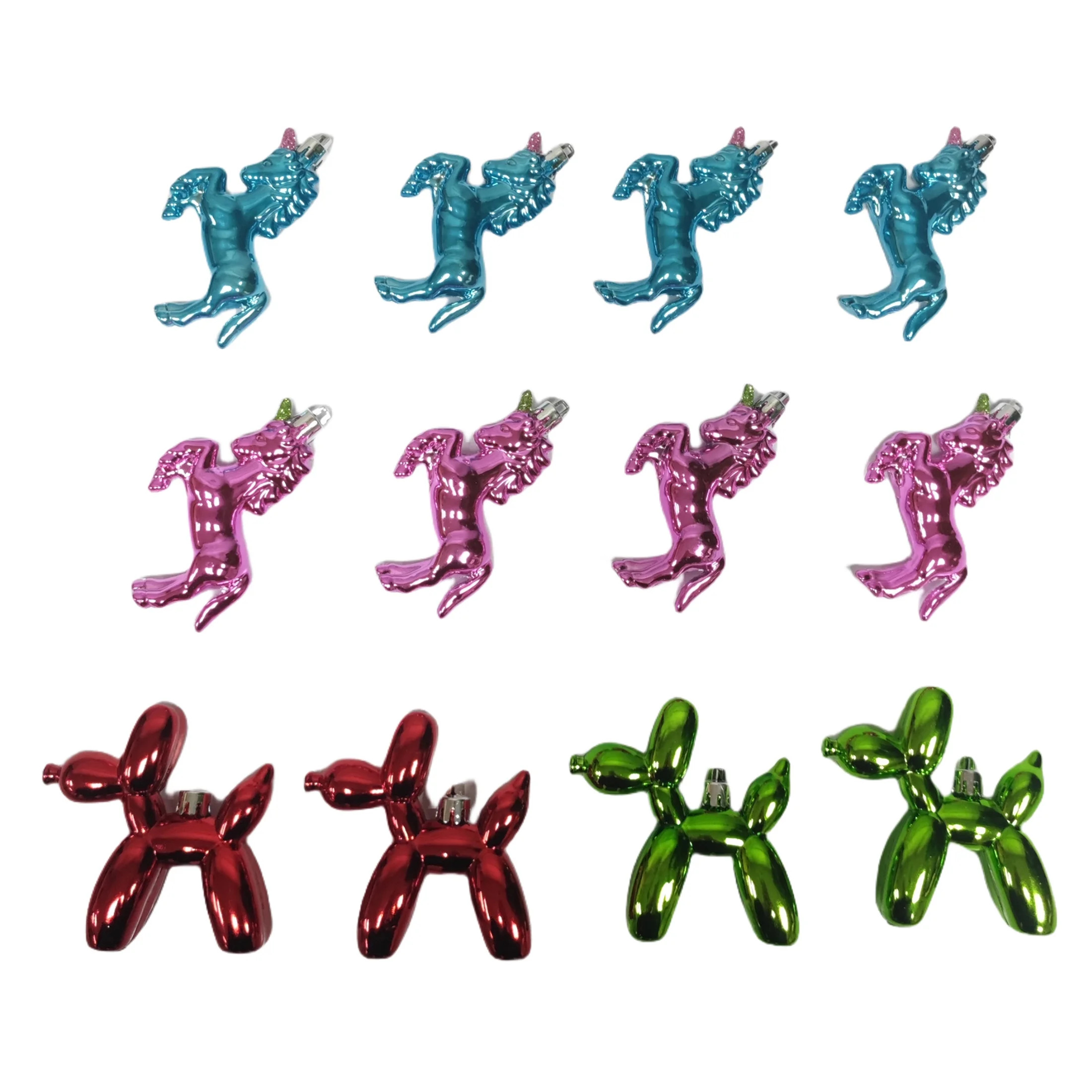 Icon-Shaped Shatterproof Christmas Ornaments, Whimsy Theme, 3 in, 12 Count, by Holiday Time | Walmart (US)