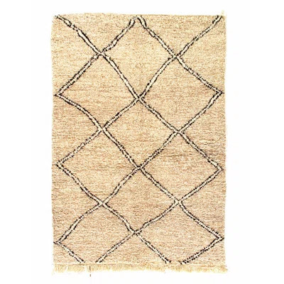 Rojas One-of-a-Kind 5'3" x 7'7" 1970s Wool Area Rug in Beige/Black | Wayfair North America