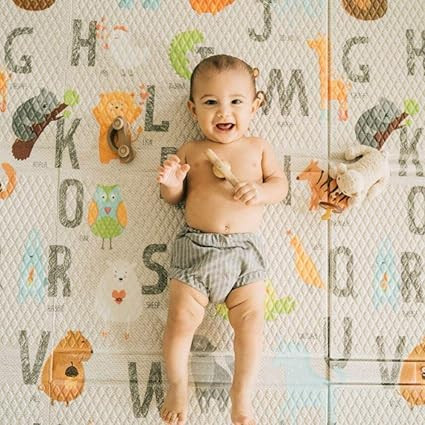 Toddleroo by North States 71" x 71" Folding ABC Play Mat - Extra large, designed to fit 6 panel o... | Amazon (US)
