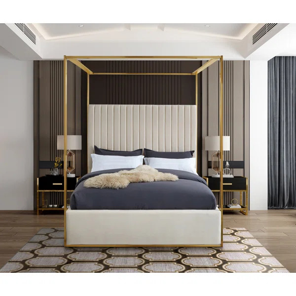 Heersa Velvet Bed | Wayfair North America
