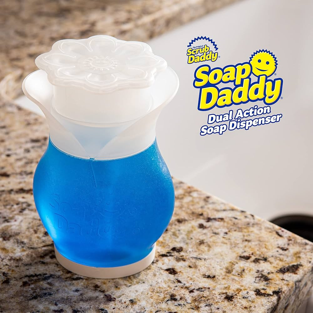 Scrub Daddy Soap Dispenser - Dual Action, Refillable Bottle for Kitchen & Bathroom, Used by Mrs H... | Amazon (US)