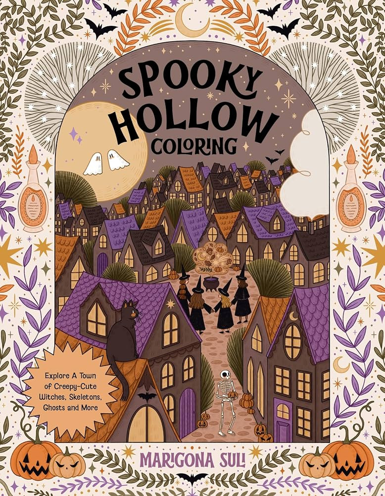 Spooky Hollow Coloring: Explore a Town of Creepy-Cute Witches, Skeletons, Ghosts, and More | Amazon (US)