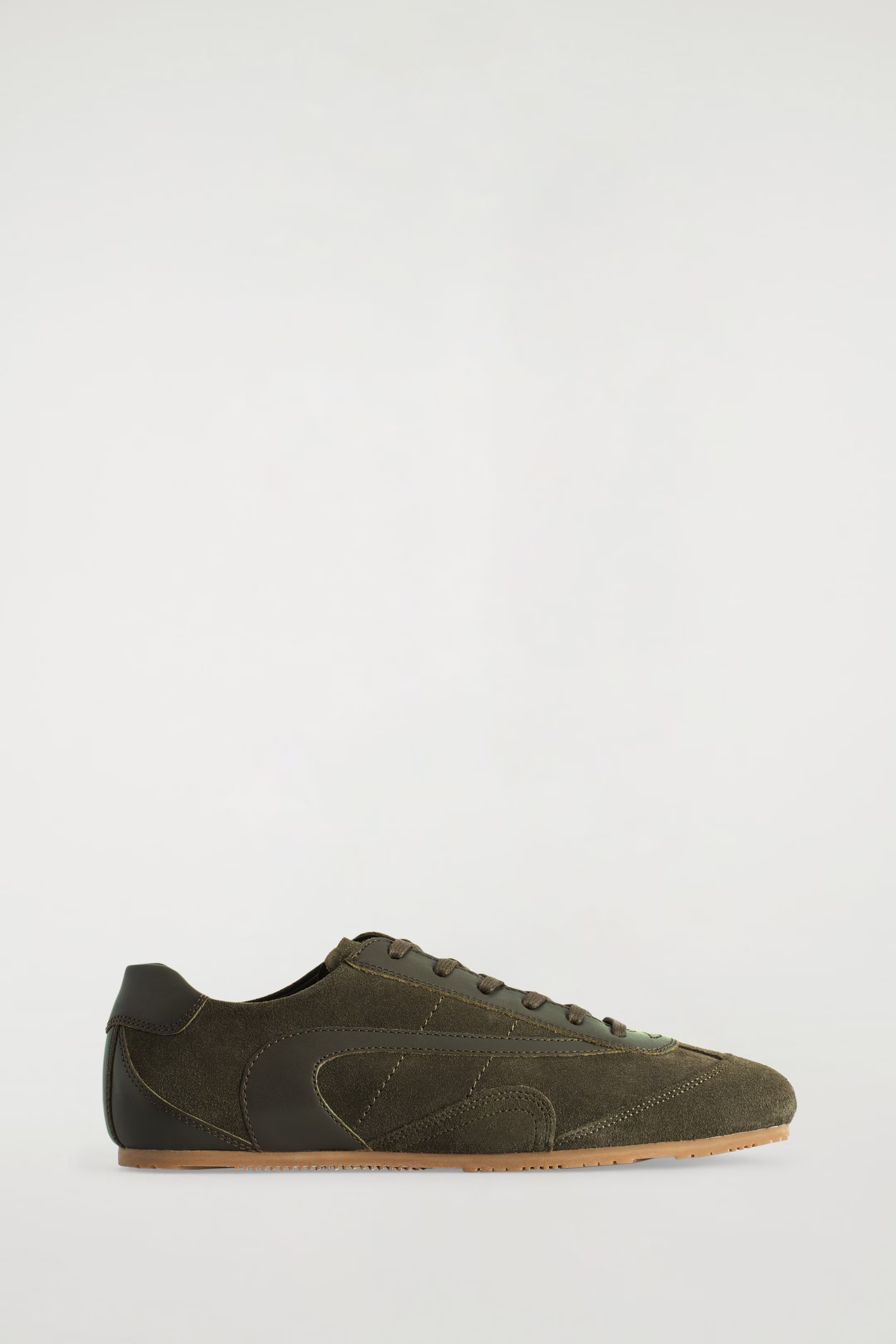 MINIMAL LEATHER SNEAKERS - KHAKI GREEN | COS | COS (EU)
