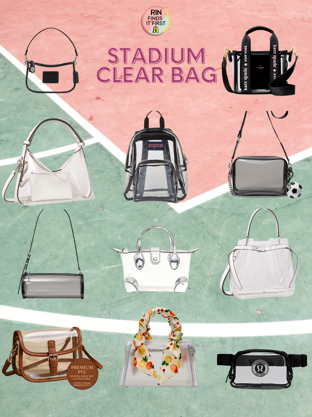 Stadium clear bag in style! #clearbag #jellybag 

 #LTKootd #LTKmomlife #LTKOver40
