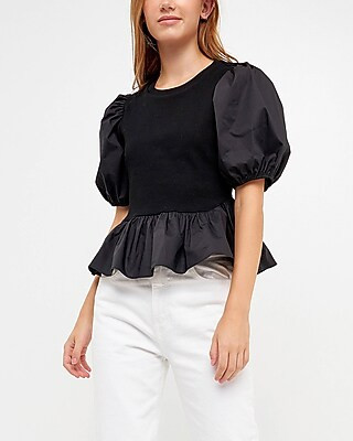English Factory Puff Sleeve Top | Express
