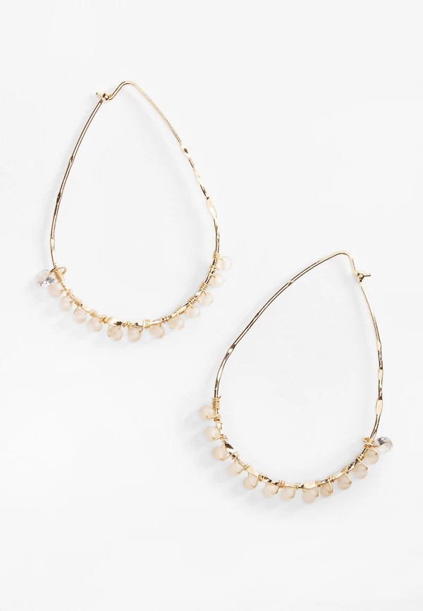 Beaded Teardrop Earrings | Maurices