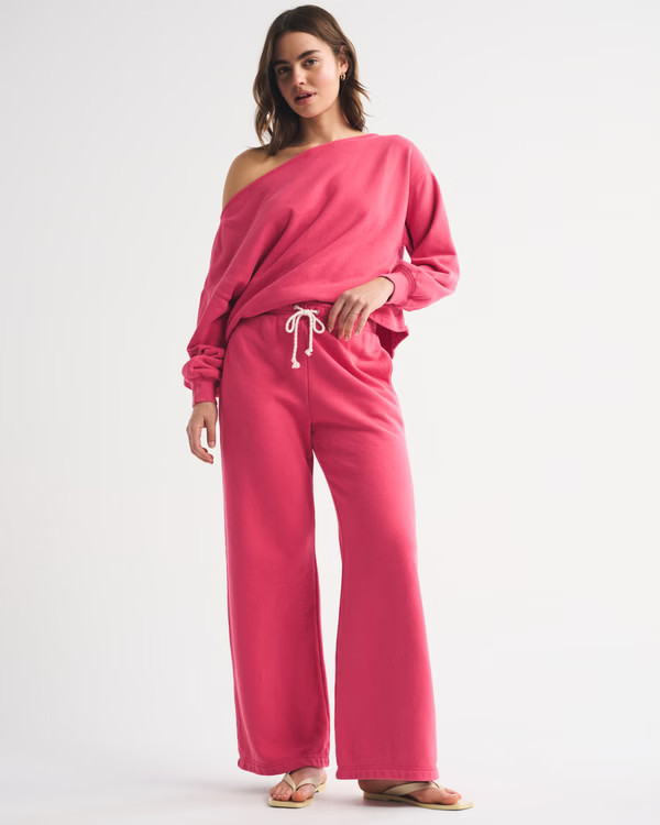 Sunday Terry Off-The-Shoulder Top | Abercrombie & Fitch (US)