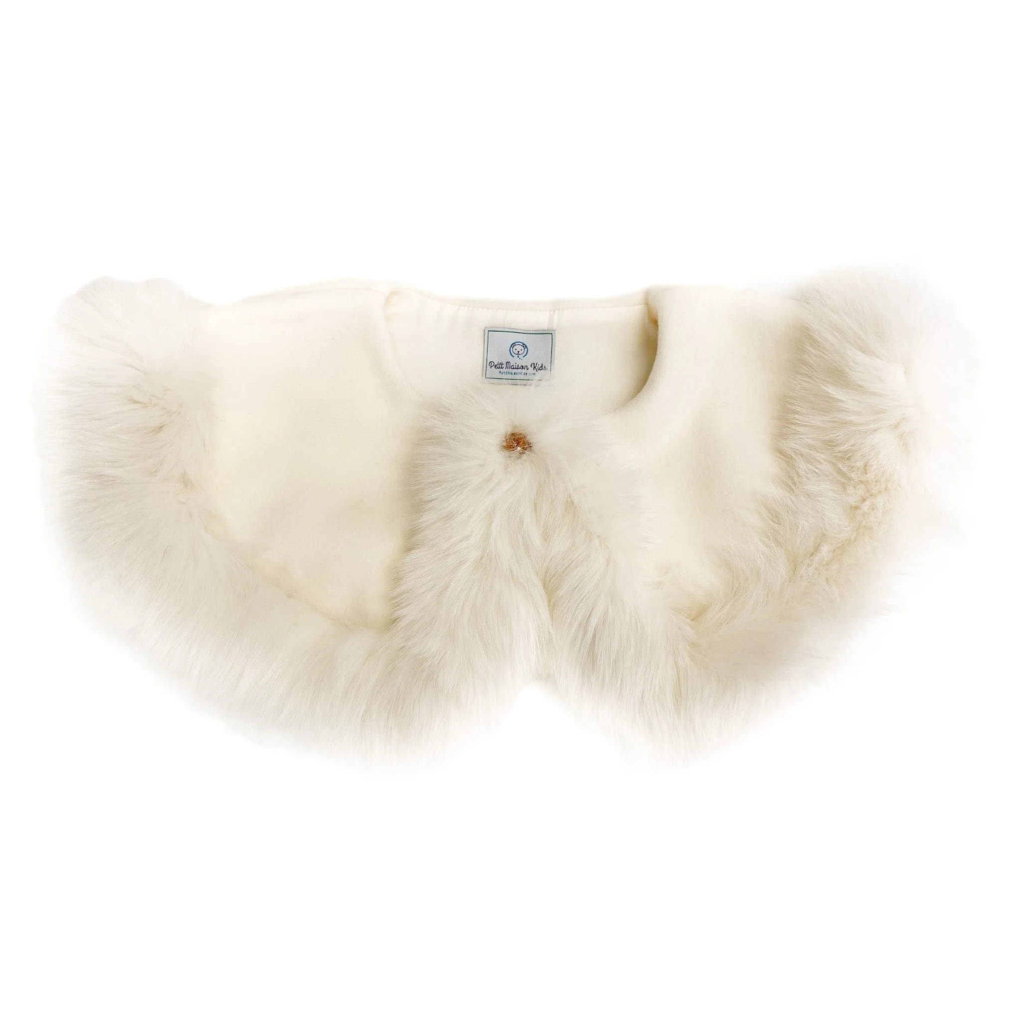 Evie Ivory Wool Capelet | petite maison kids