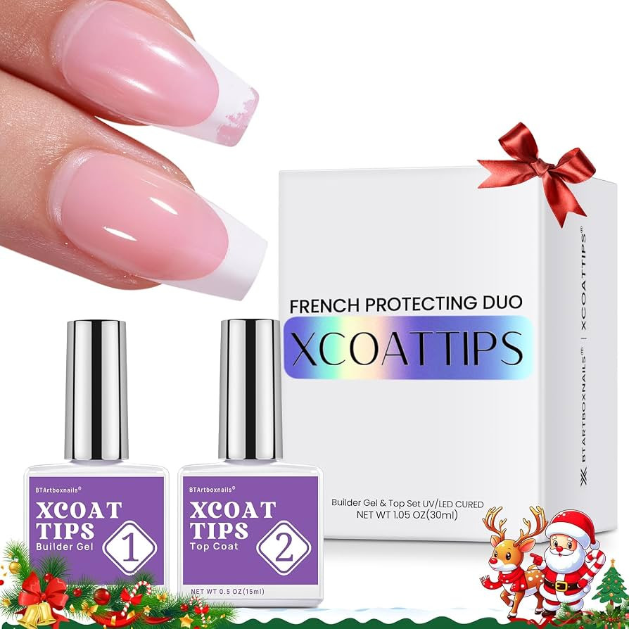 BTArtboxnails XCOATTIPS French Protecting DUO builder gel and top coat set to Protect French XCOA... | Amazon (US)