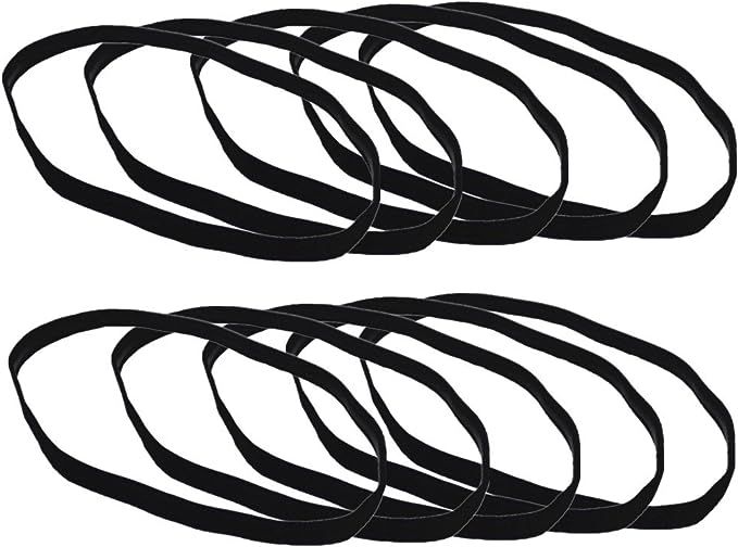 HONBAY 10pcs Anti-Slip Thin Elastic Black Sports Headbands Yoga Head Band Sweatband for Men and W... | Amazon (US)