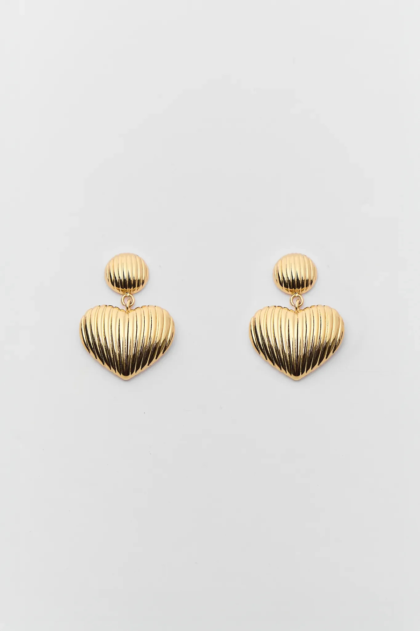 Remy Gold Fluted Drop Earrings | Avara