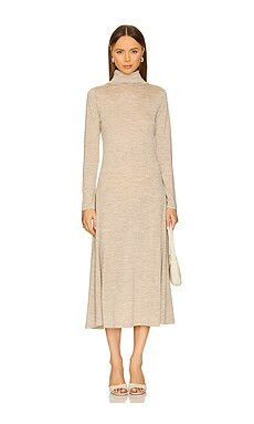 Polo Ralph Lauren Wool-blend Turtleneck Dress in Tuscan Beige Heather from Revolve.com | Revolve Clothing (Global)