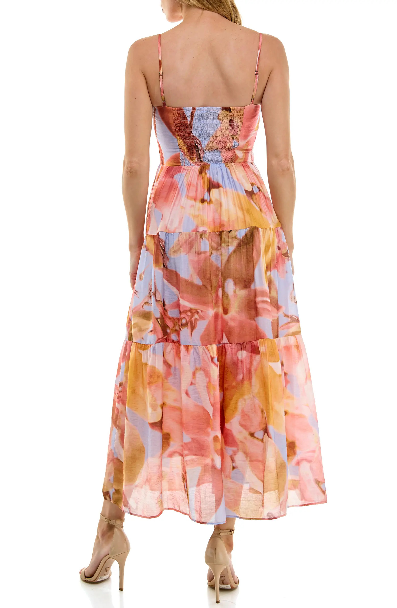 Socialite Abstract Floral Tiered Dress | Nordstrom | Nordstrom