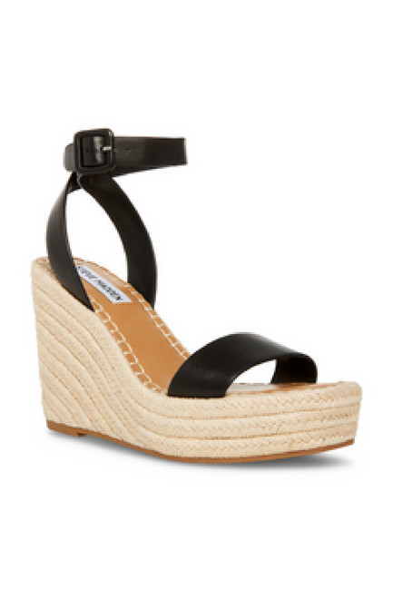 Steve Madden Upstage Black Wedge Sandal | Magnolia Boutique