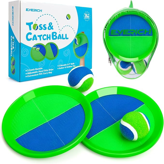 EVERICH Upgraded Toss and Catch Ball Game Set - Indoor and Outdoor Games for Kids 3-12, Beach San... | Amazon (US)