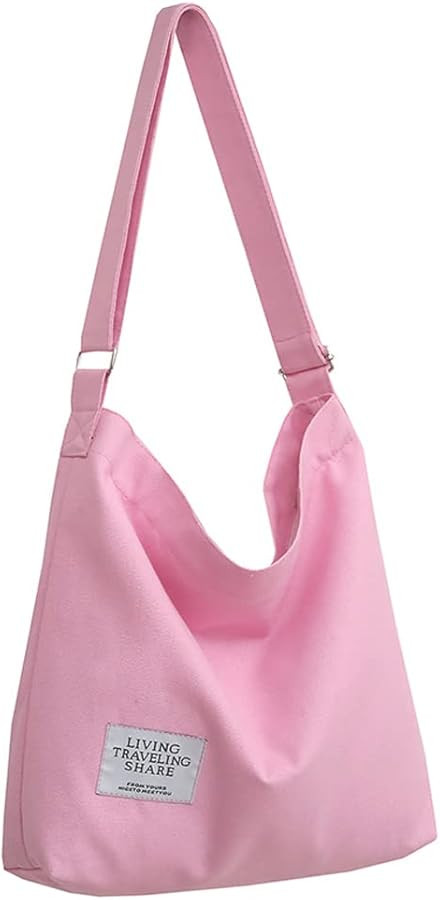 Covelin Women's Retro Large Size Canvas Shoulder Bag Hobo Crossbody Handbag Casual Tote | Amazon (US)