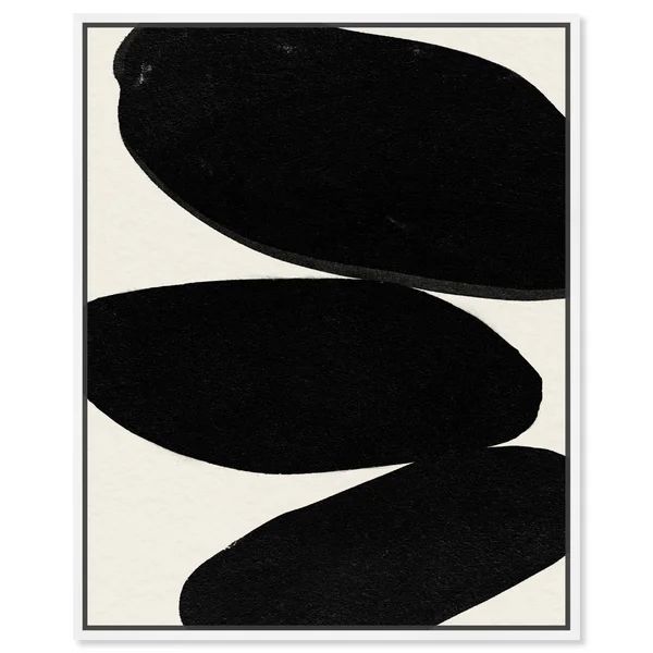 Beige And Black Abstract Modern Framed On Canvas by Oliver Gal Print | Wayfair North America