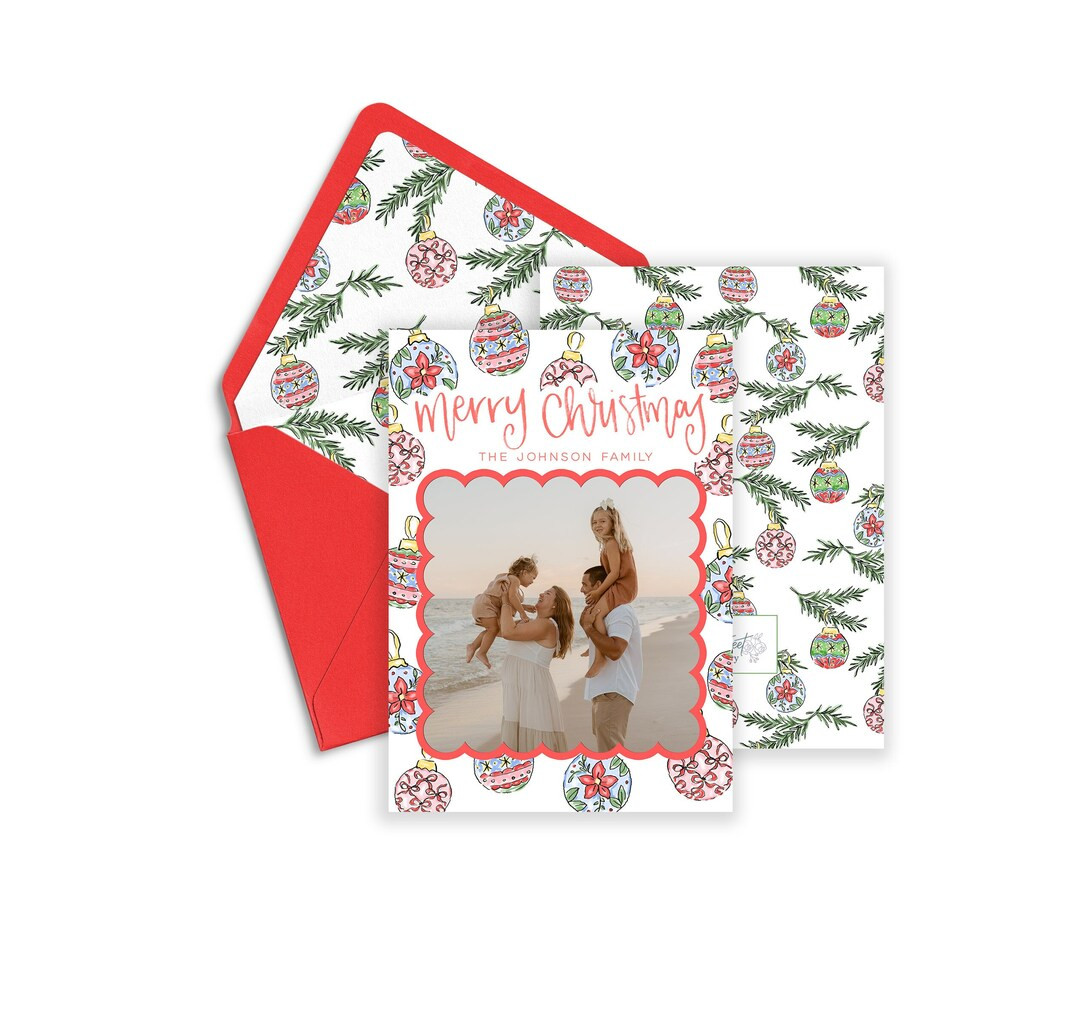 Boho Chic Festivity Ornament Elegant Watercolor Christmas - Etsy | Etsy (US)