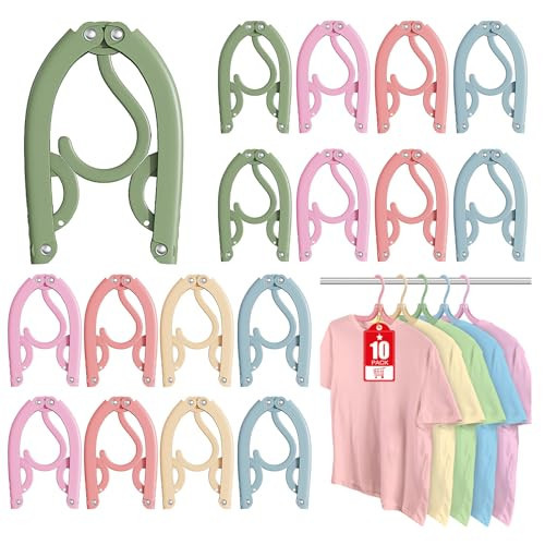 10 Pcs Foldable Travel Hangers Cruise Ship Essentials 2026 Phone Size Multi | Amazon (US)