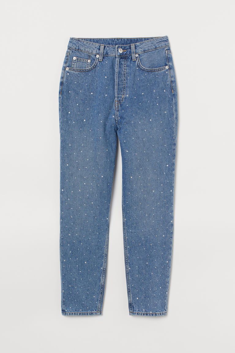 H & M - Mom High Ankle Jeans - Blue | H&M (US + CA)
