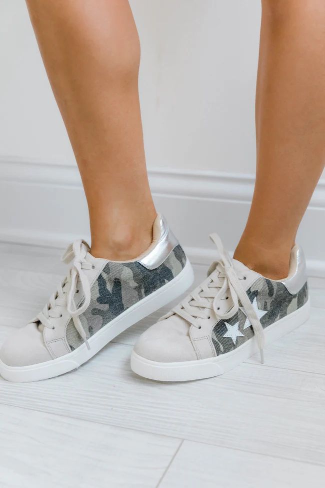 Kendra Camo Star Sneakers | The Pink Lily Boutique