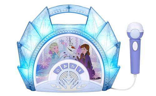 eKids Disney Frozen Karaoke Microphone with Bluetooth Speaker for Fans of Disney Toys, Kids Karaoke Machine with Built in Music | Amazon (US)