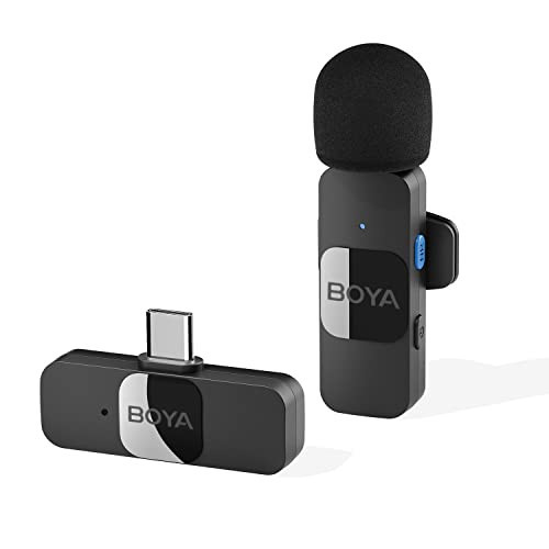 BOYA Wireless Lavalier Microphone for Android USB C Smartphone Tablet External Noise Canceling Mini Lapel Type C Microphone for iPhone 15 Clip-On Mic for Video Recording Podcast YouTube Live Streaming | Amazon (US)