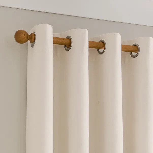 Luna Brushed Blackout Eyelet Curtains | Dunelm
