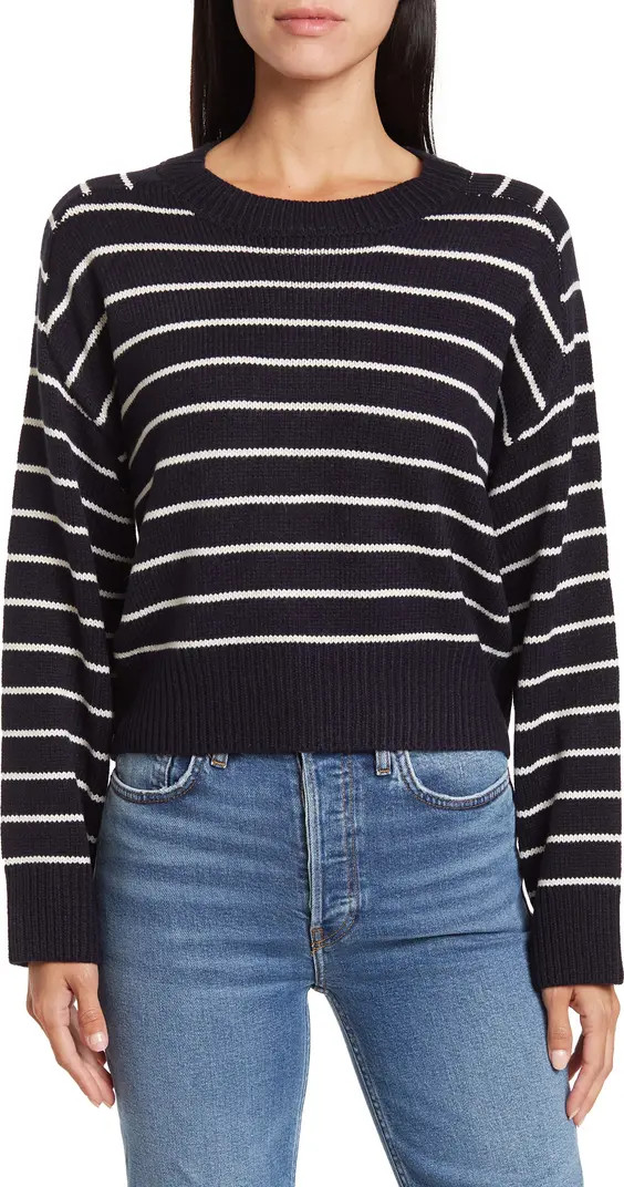 Saddle Stripe Long Sleeve Sweater | Nordstrom Rack