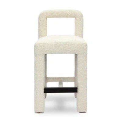 Cream Boucle Counter Stool | Wayfair North America