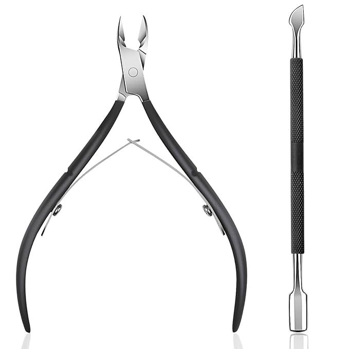 Cuticle Trimmer with Cuticle Pusher - Ejiubas Cuticle Remover Cuticle Nipper Professional Stainle... | Amazon (US)