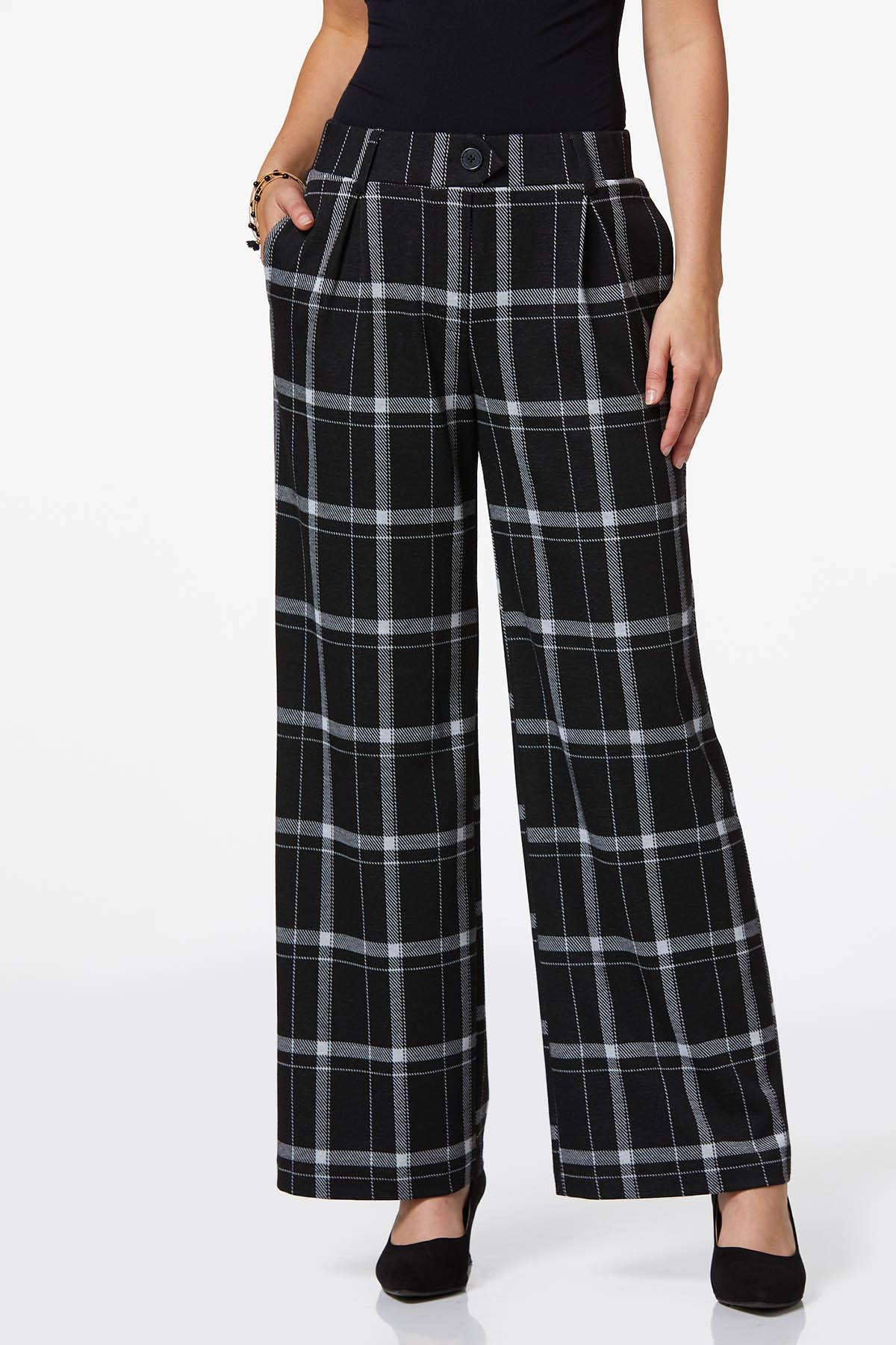 Black Plaid Pants | Cato Fashions