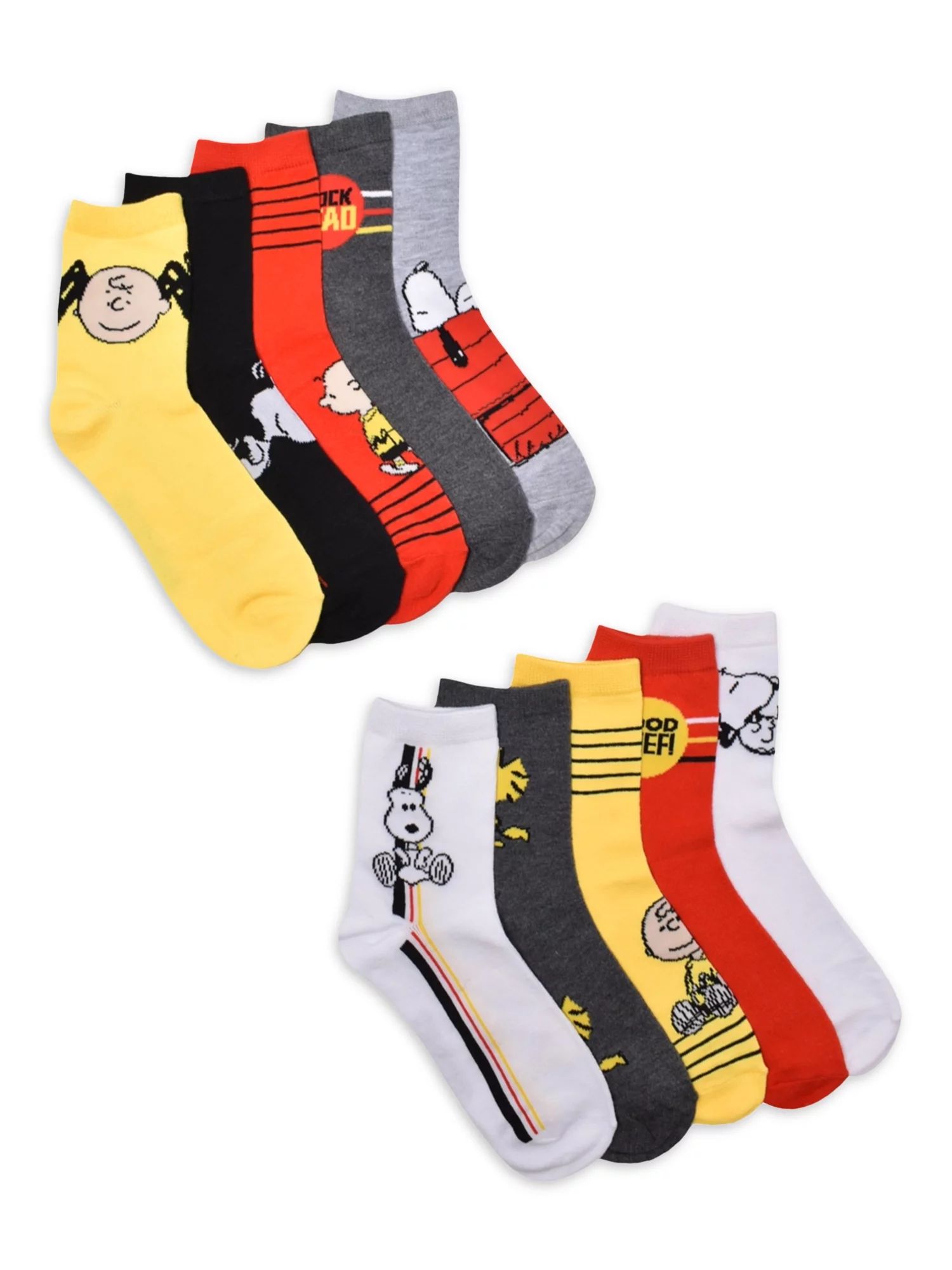 Peanuts Women's Graphic Crew Socks, 10-Pack, Shoe Sizes 4-10 | Walmart (US)