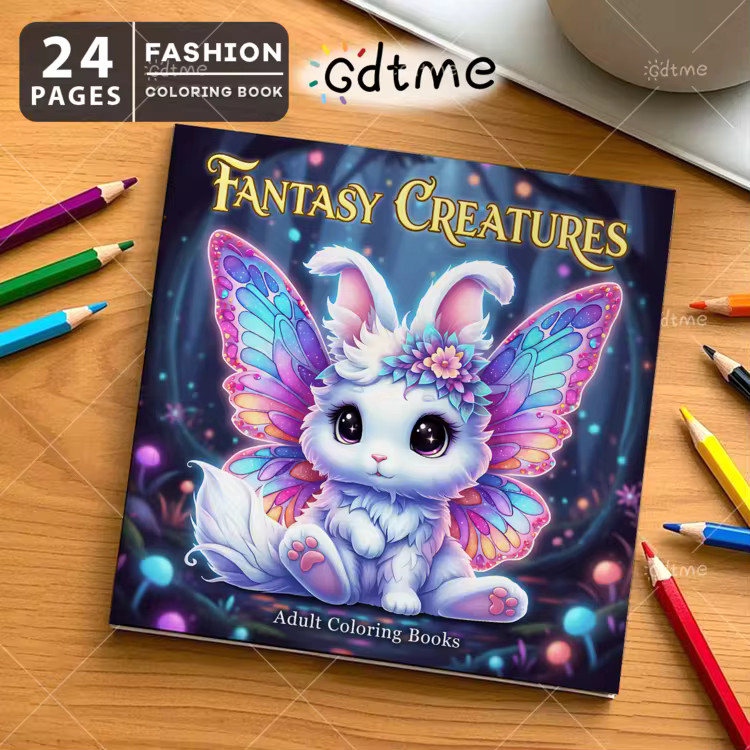 Adorable Fantasy Creatures: Children's Coloring Book, Beautifully Illustrated Cute Fantasy Creatu... | SHEIN