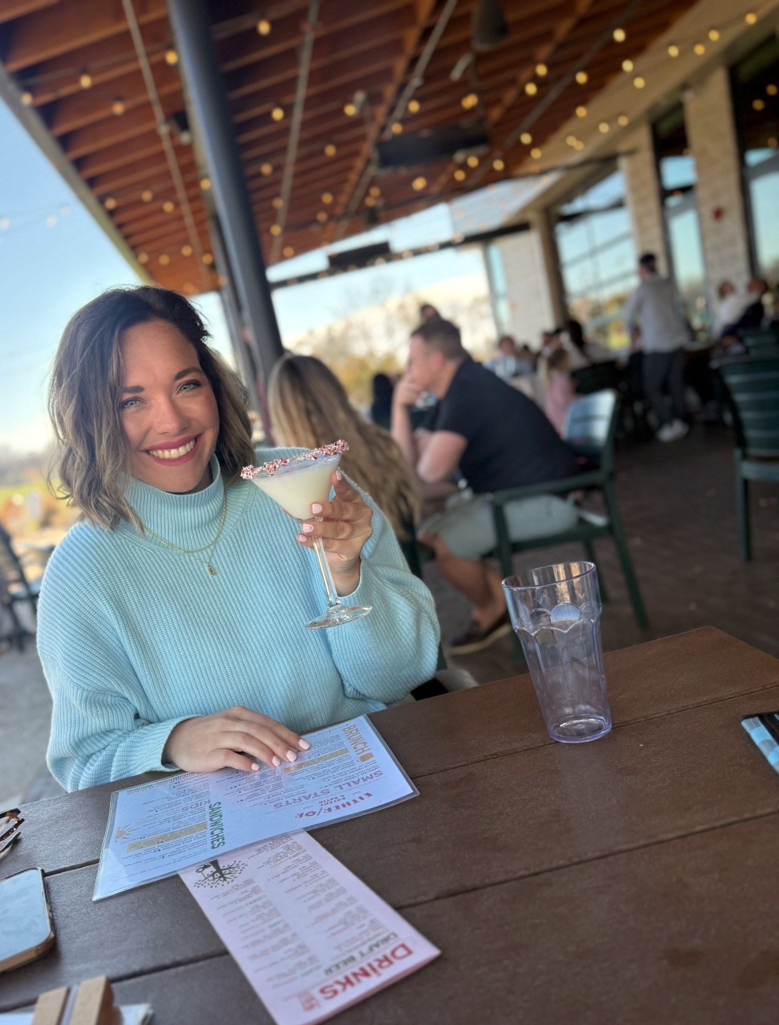 The weather was perfect for some holiday patio fun! 🍸🎄❤️

#LTKMidsize #LTKSeasonal #LTKFindsUnder50