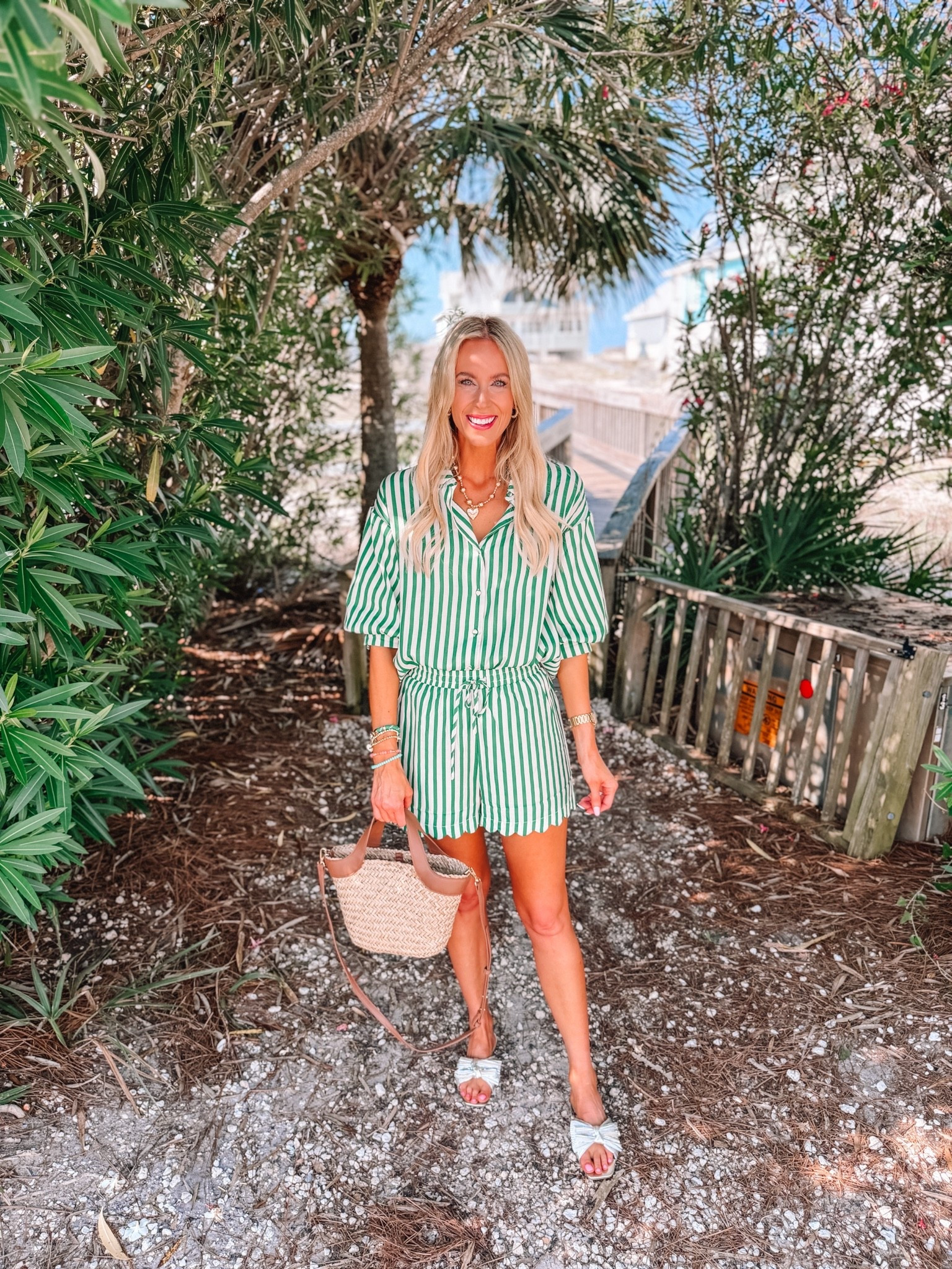 The perfect striped set for summer! 

Bow sandals / Woven bag / Avara / Summer style / Beach style

#LTKgrwm #LTKdayinmylife #LTKootd
