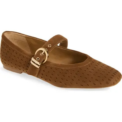 Dolce Vita Mikela Mary Jane Flat in Olive Suede at Nordstrom, Size 6 | Nordstrom
