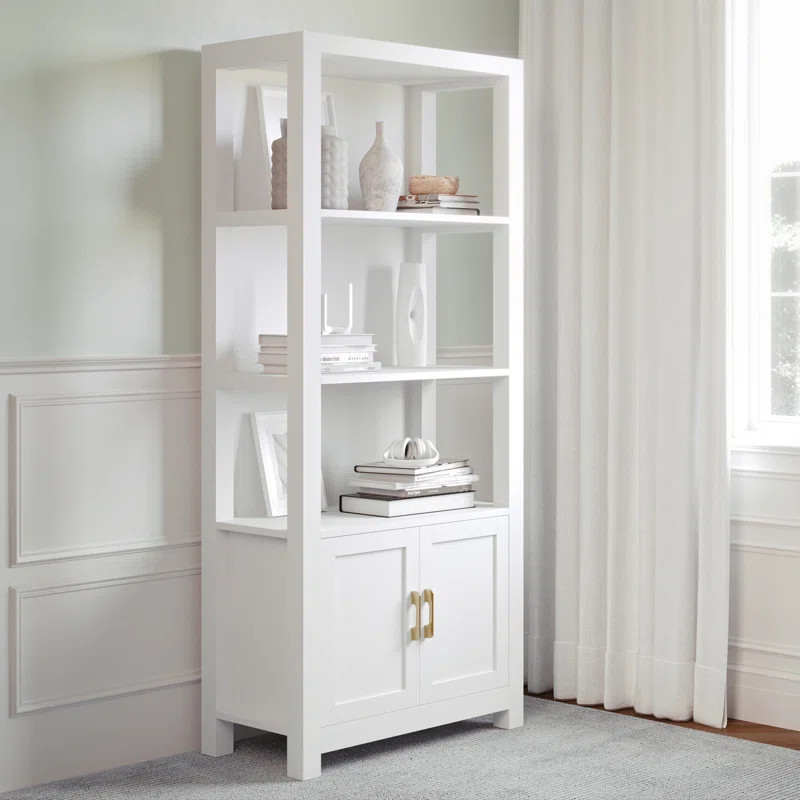 Teague Martha Stewart 68" Shaker Bookcase with Storage Cabinet | Wayfair North America