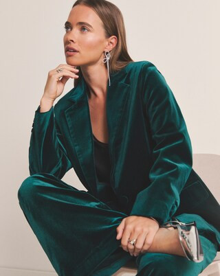 Simply Be Velvet Single Breasted Blazer | Simply Be | Simply Be (UK)