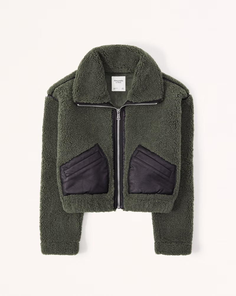 Women's Shrunken Aviator Jacket | Women's New Arrivals | Abercrombie.com | Abercrombie & Fitch (US)