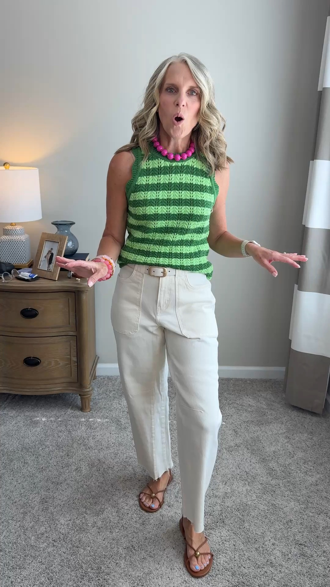 Grab these both before they sell out! So cute and the jeans will be good year round. Love the fit. Nice denim. Wearing 2 and XS tank sweater

#LTKgrwm #LTKOver40 #LTKootd