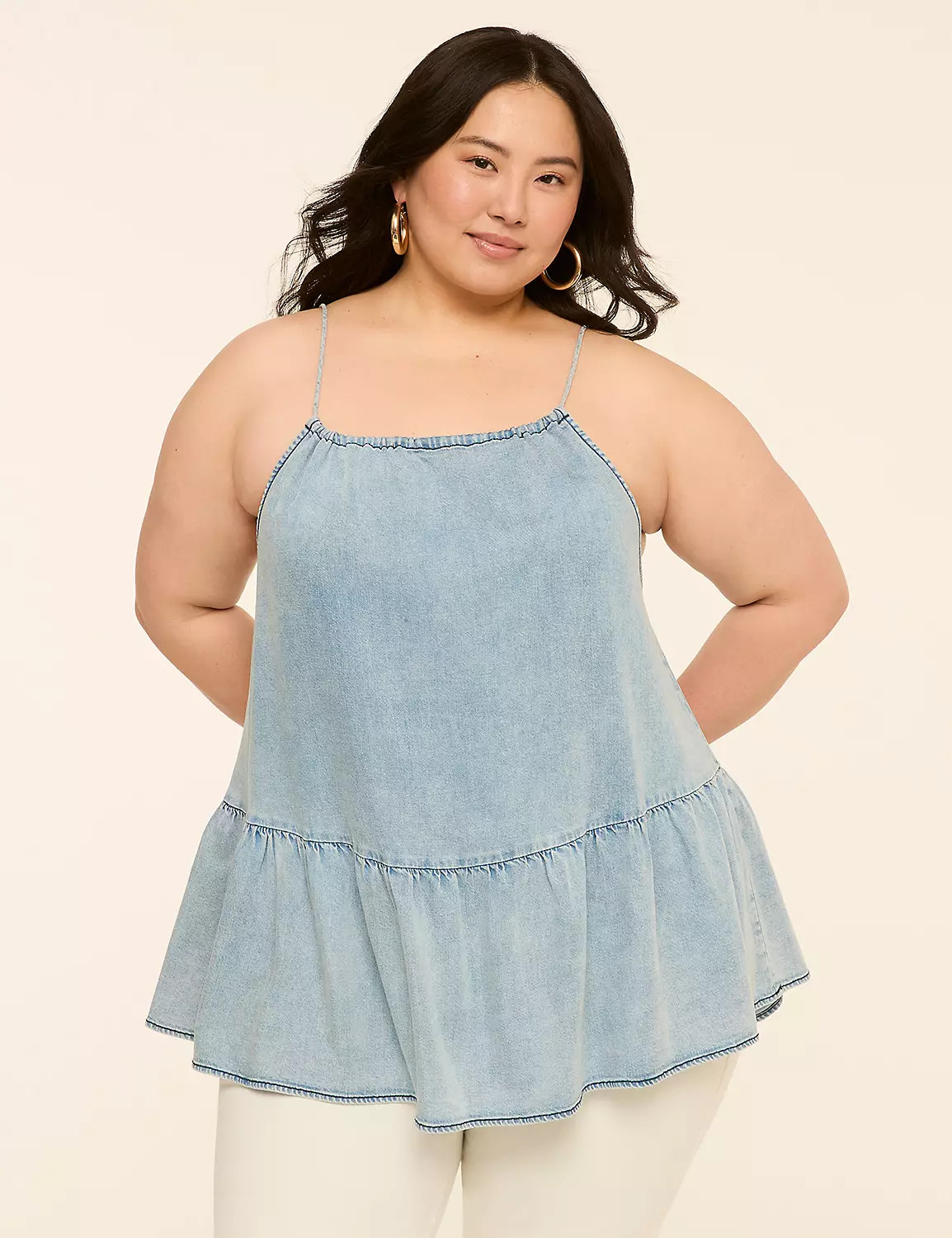 Denim Peplum Tank | LaneBryant | Lane Bryant (US)